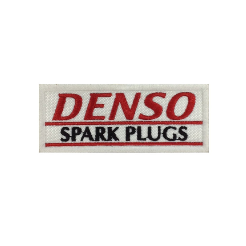Embroidered Sew On Patch 10X4 Denso Spark Plugs Embroidered Patch Badge Applique Iron on