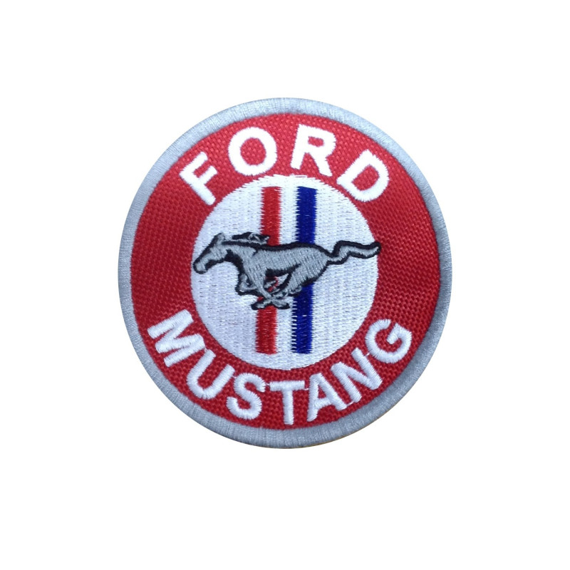 Embroidered Sew On Patch 7X7 Ford Mustang Embroidered Patch Badge Applique Iron on