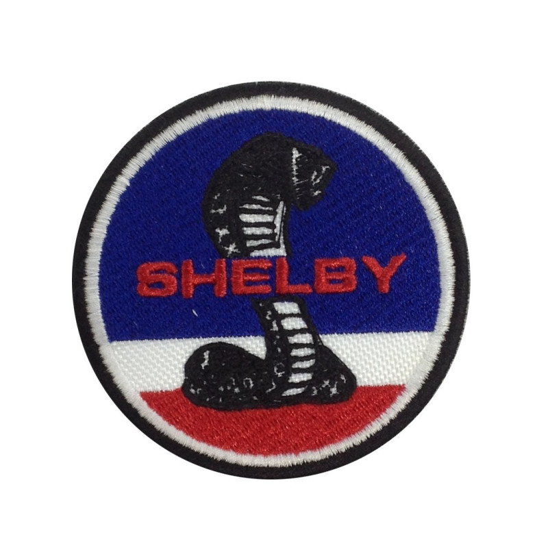 Embroidered Sew On Patch 7X7 Ford Shelby Ac Cobra Mustang Embroidered Patch Badge Applique Iron on