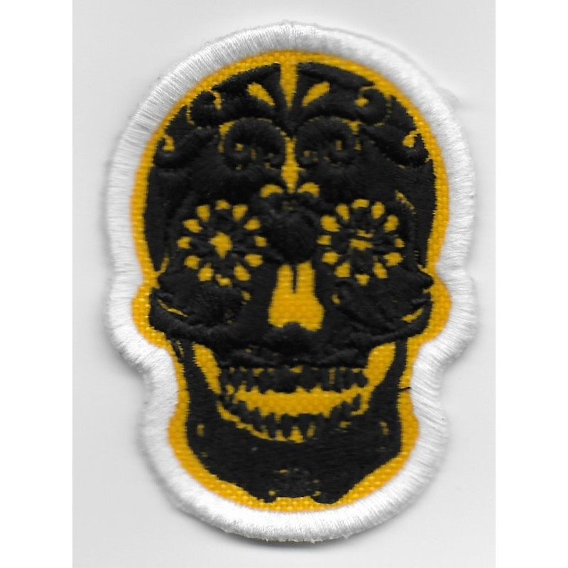 7X5 Sugar Skull Embroidered Patch Badge Applique Iron on
