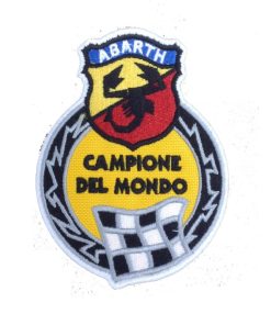 10X8 Abarth Campione Del Mundo Embroidered Patch Badge Applique Iron on