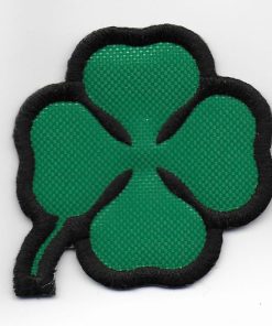 6X6 Alfa Romeo Clover White Embroidered Patch Badge Applique Iron on