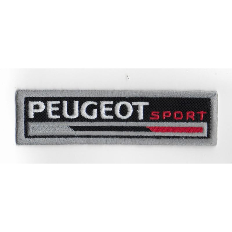 Embroidered Sew On Patch 11X3 Peugeot Sport Embroidered Patch Badge Applique Iron on