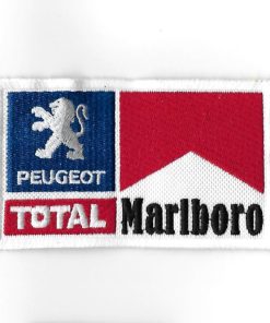 100Mmx60Mm Team Peugeot Total Marlboro Embroidered Patch Badge Applique Iron on