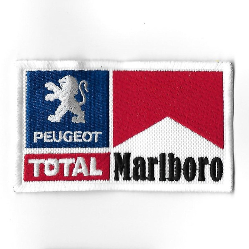 100Mmx60Mm Team Peugeot Total Marlboro Embroidered Patch Badge Applique Iron on