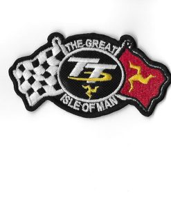 100Mmx60Mm Tt Isle Of Man Tourist Trophy Embroidered Patch Badge Applique Iron on