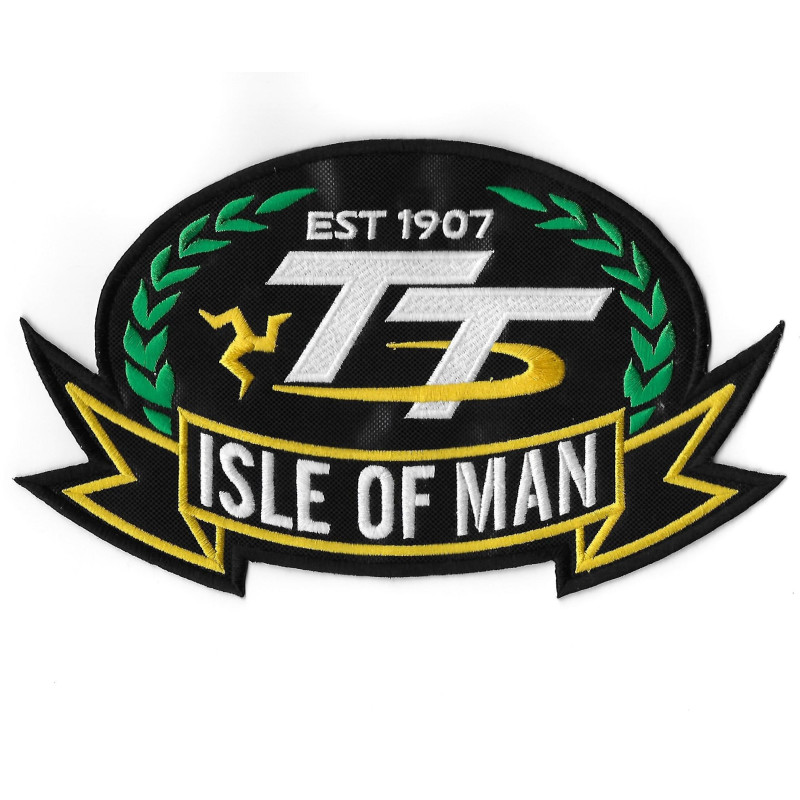 244Mmx147Mm Tt Isle Of Man Tourist Trophy Embroidered Patch Badge Applique Iron on