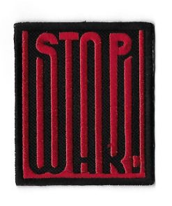 80Mmx67Mm Stop War Embroidered Patch Badge Applique Iron on