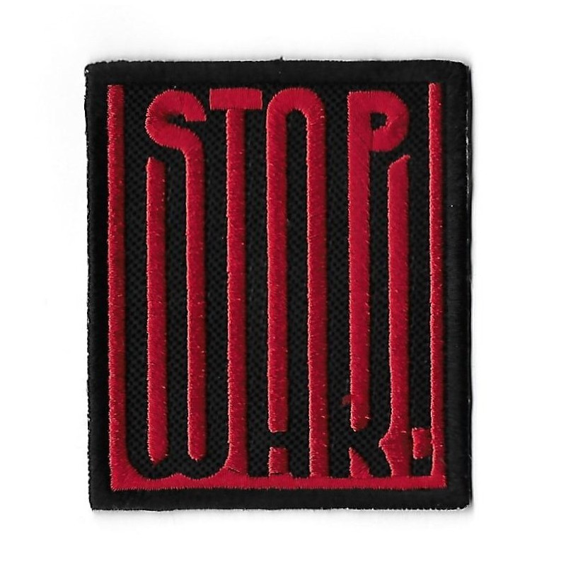 80Mmx67Mm Stop War Embroidered Patch Badge Applique Iron on
