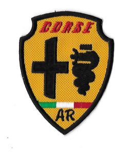 83Mmx63Mm Alfa Romeo Corse Italy Embroidered Patch Badge Applique Iron on