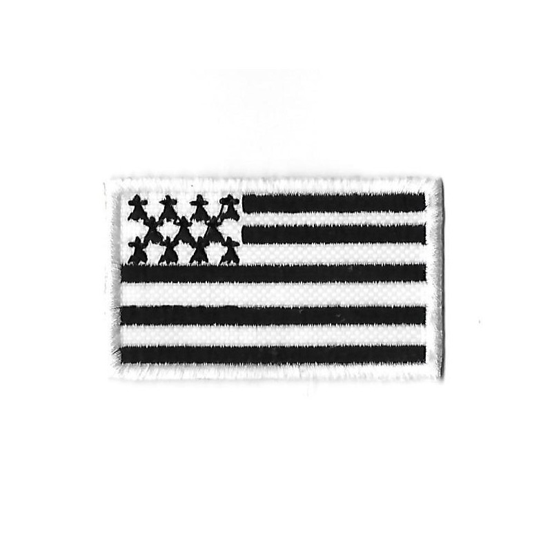 60Mmx37Mm Flag Brittany Embroidered Patch Badge Applique Iron on