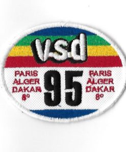 84Mmx67Mm Paris Dakar 1986 Honda Rothmans Cyril Neveu 95 Winner Embroidered Patch Badge Applique Iron on