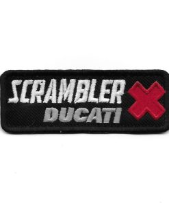 97Mmx35Mm Ducati Scrambler Embroidered Patch Badge Applique Iron on