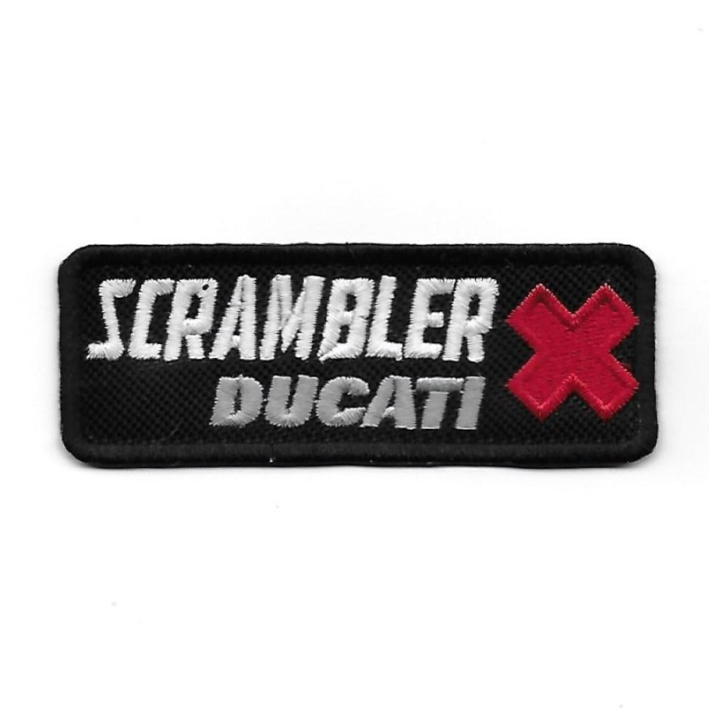 97Mmx35Mm Ducati Scrambler Embroidered Patch Badge Applique Iron on