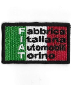 60Mmx37Mm Fiat Fabbrica Italianna Automobili Torino Embroidered Patch Badge Applique Iron on