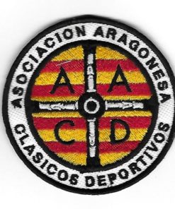 75Mmx75Mm Aacd Asociacion Aragonesa Clasicos Deportivos Embroidered Patch Badge Applique Iron on