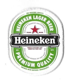 75Mmx75Mm Heineken Embroidered Patch Badge Applique Iron on