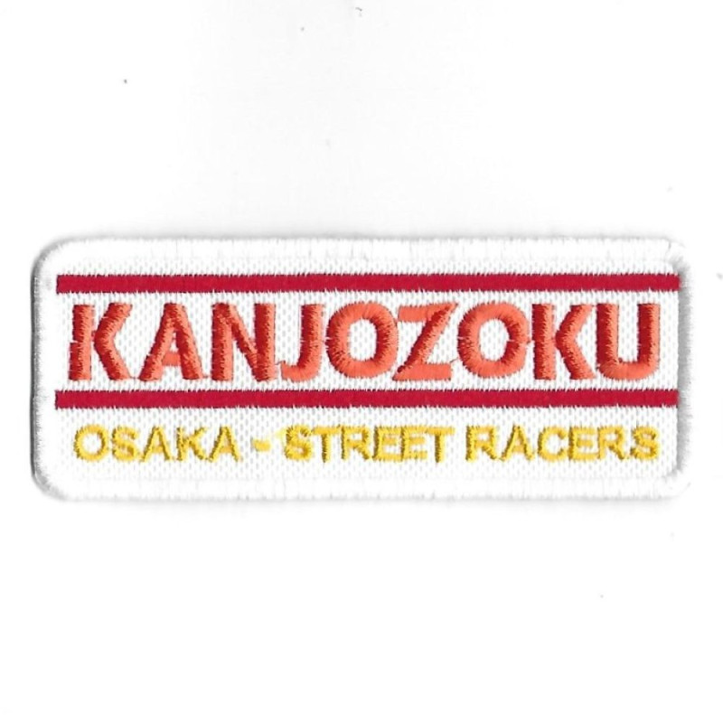 100Mmx40Mm Kanjozoku Osaka Street Racers Jdm Japan Embroidered Patch Badge Applique Iron on