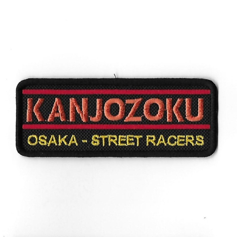 100Mmx40Mm Kanjozoku Osaka Street Racers Jdm Japan Embroidered Patch Badge Applique Iron on