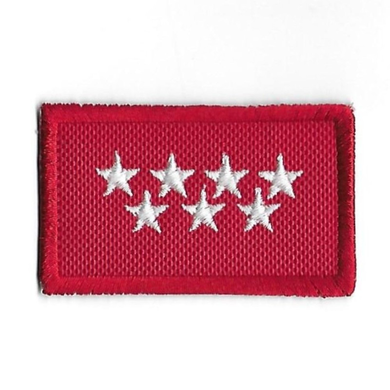 60Mmx37Mm Flag Madrid Spain Embroidered Patch Badge Applique Iron on
