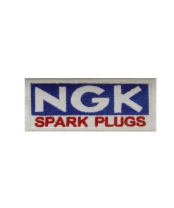 4 Ngk Spark Plugs Embroidered Patch Badge Applique Iron on