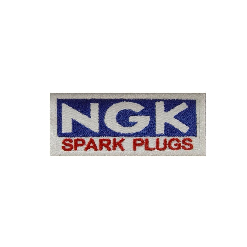 4 Ngk Spark Plugs Embroidered Patch Badge Applique Iron on