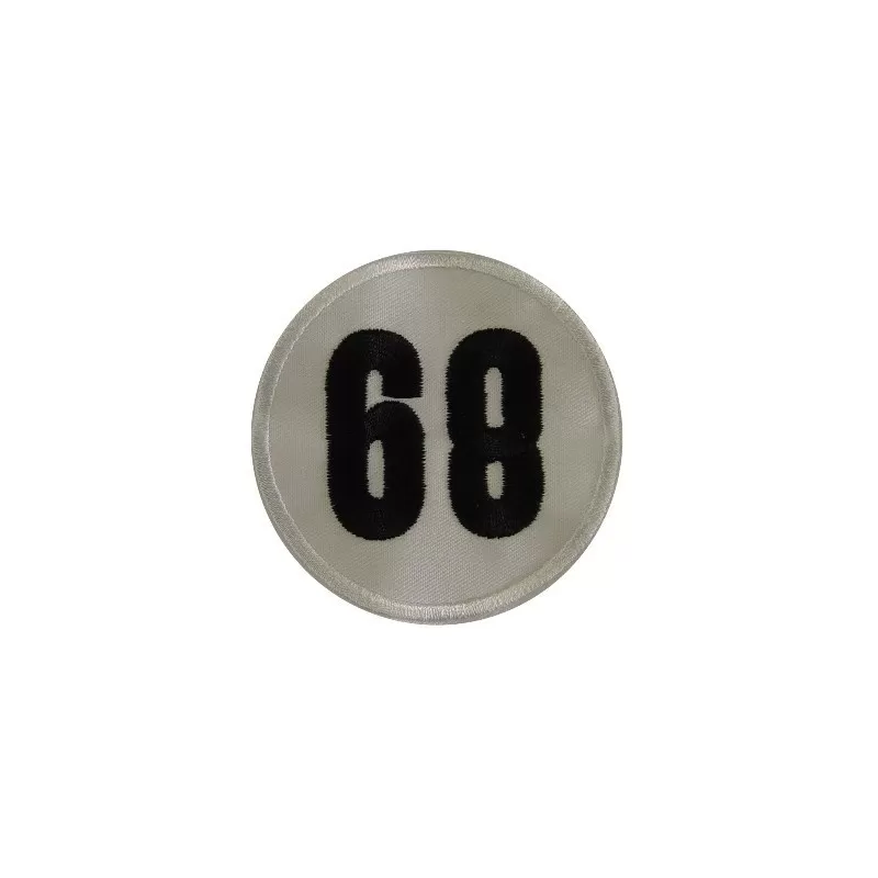 Nº 68 Embroidered Patch Badge Applique Iron on