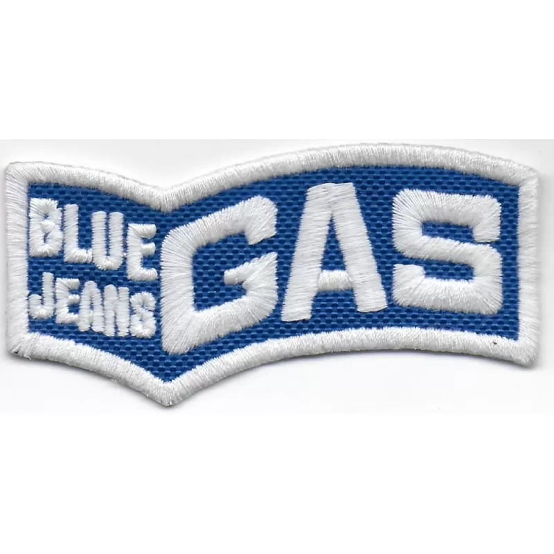 Gas Blue Jeans Embroidered Patch Badge Applique Iron on