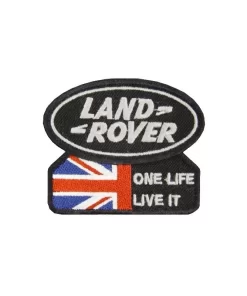 Land Rover One Life Live It Union Jack Embroidered Patch Badge Applique Iron on