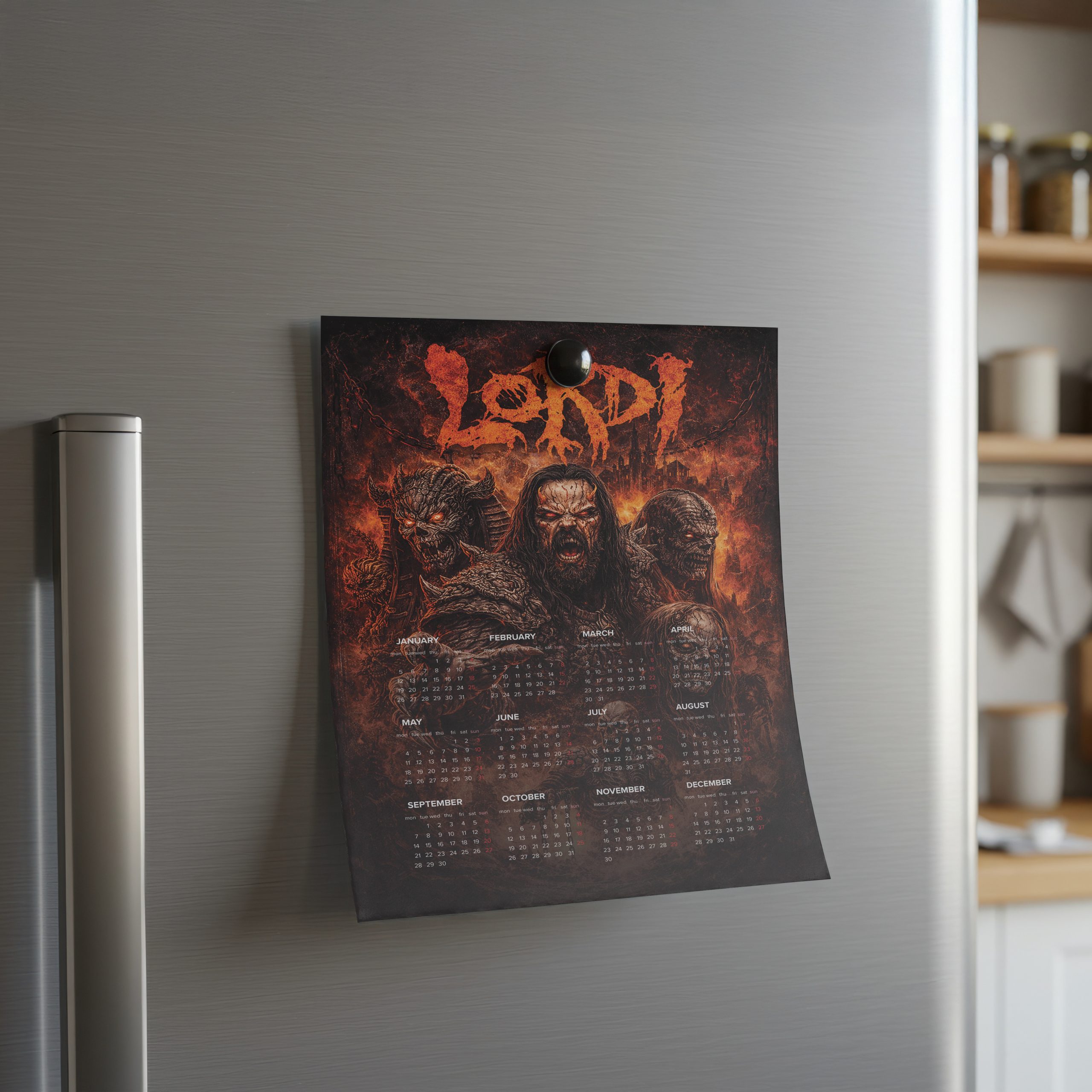 Lordi A3 Wall Calendar — Dark Art Print for 2026 - Image 2