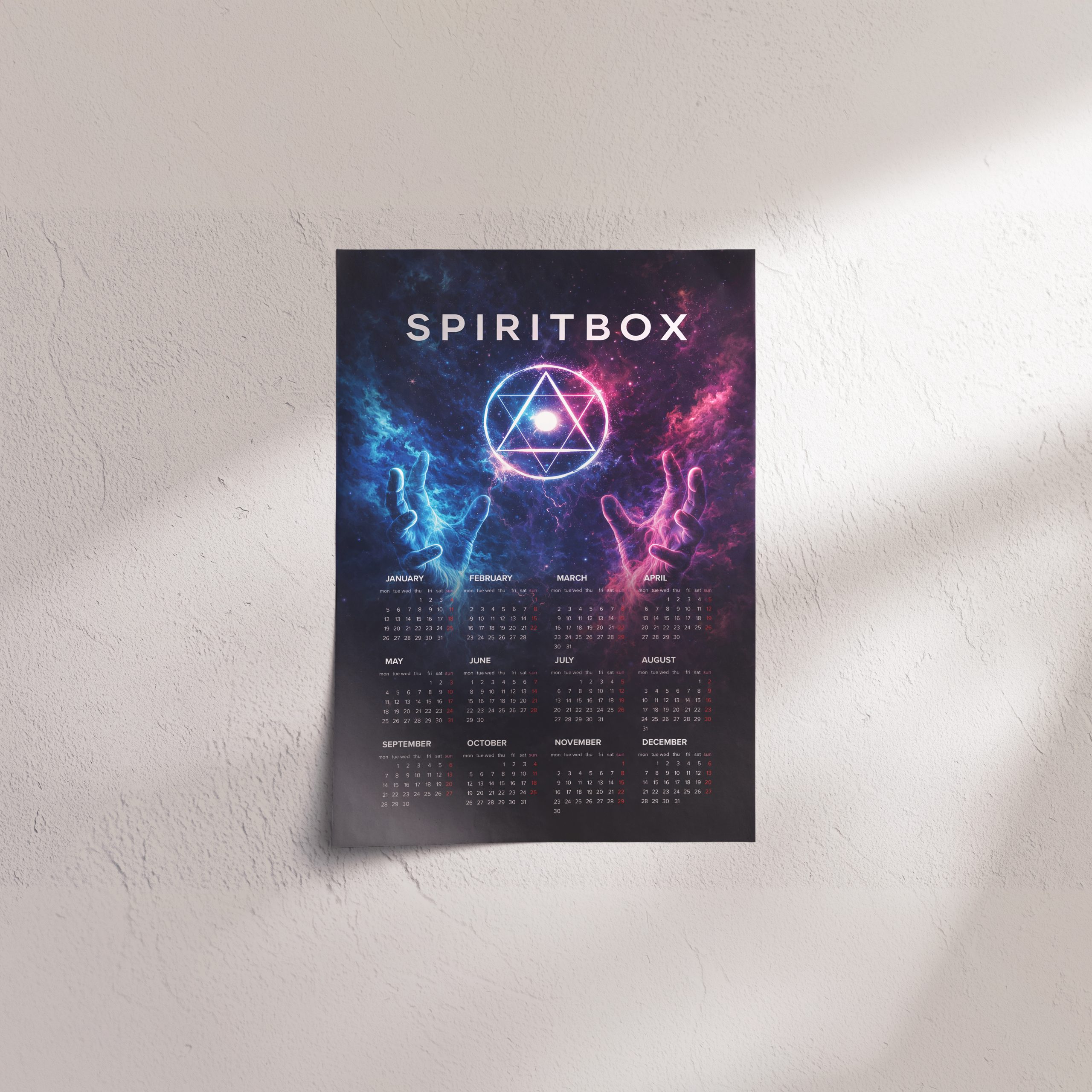 Spiritbox A3 Wall Calendar — Dark Art Print for 2026