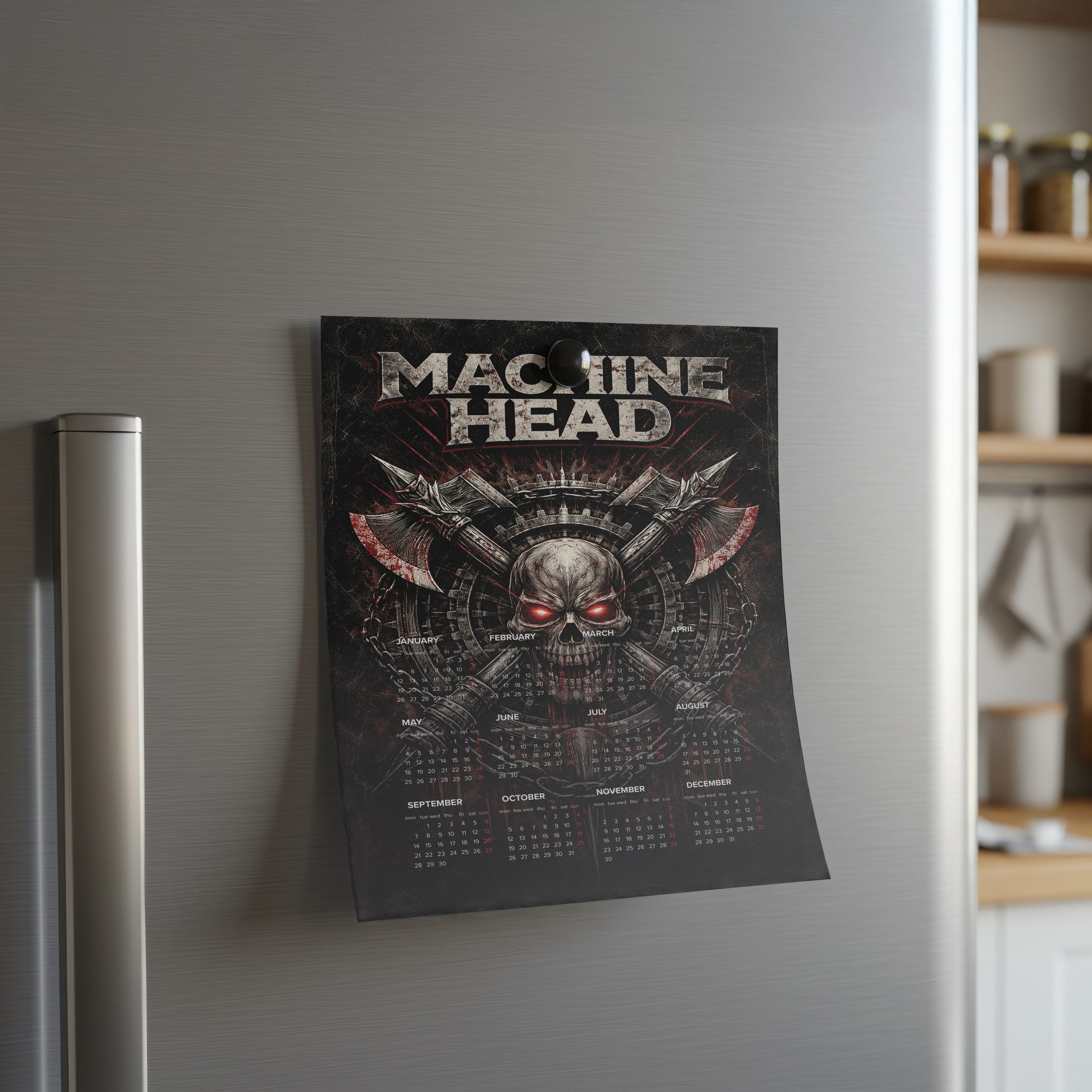 Machine Head A3 Wall Calendar — Dark Art Print for 2026 - Image 2