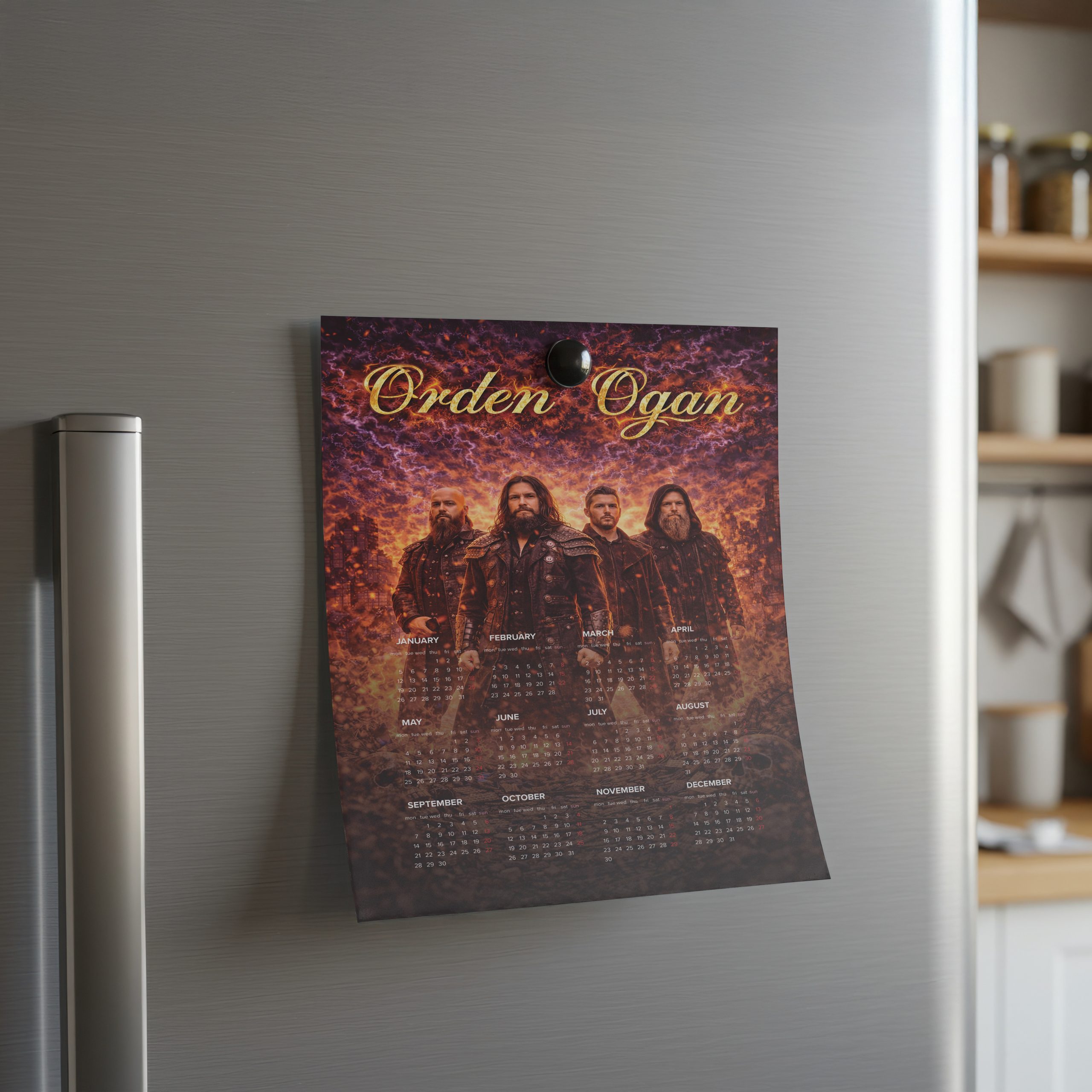 Orden Ogan A3 Wall Calendar — Dark Art Print for 2026 - Image 2