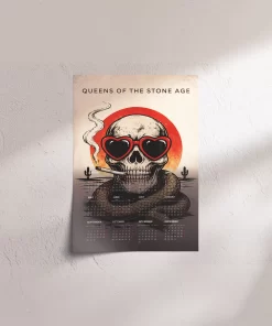 Queens Of The Stone A3 Wall Calendar — Dark Art Print for 2026