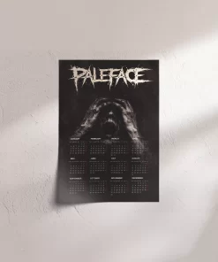 Paleface A3 Wall Calendar — Dark Art Print for 2026
