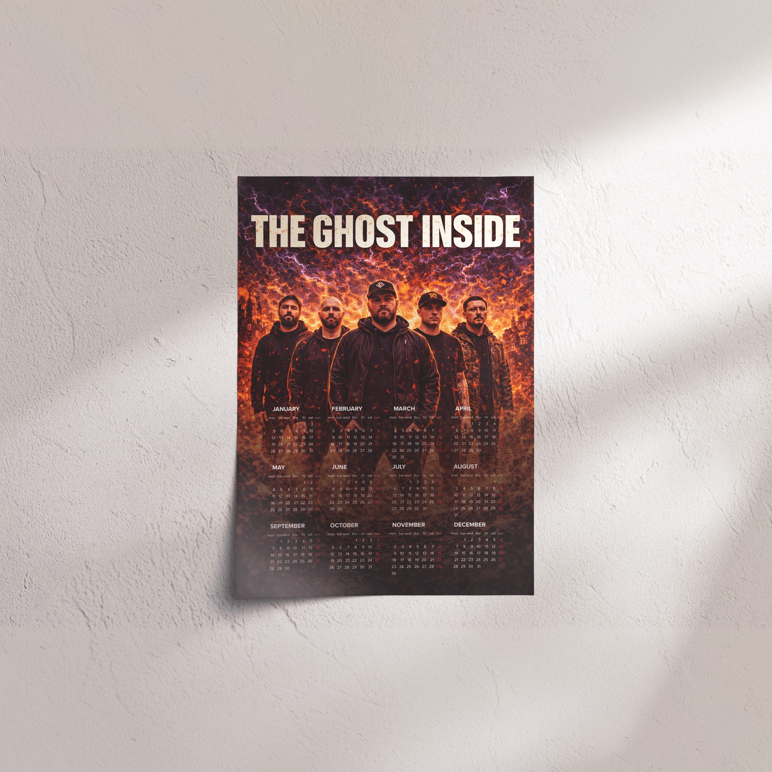 The Ghost Inside A3 Wall Calendar — Dark Art Print for 2026