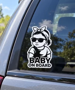 “Baby On Board” Car Sticker – 5.9 Inch Waterproof Vinyl Decal 2pcs - Image 3