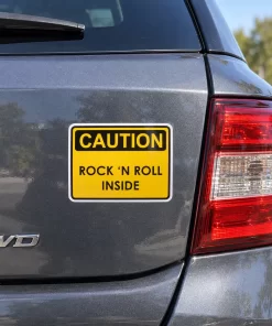 “Caution Rock ’N Roll Inside” Car Sticker – 5.9 Inch Waterproof Vinyl Decal 2pcs - Image 5