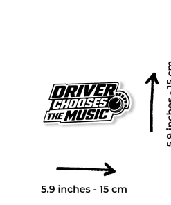 Alternative view of “Driver Chooses The Music” Car Sticker – 5.9 Inch Waterproof Vinyl Decal 2pcs