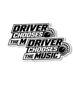 “Driver Chooses The Music” Car Sticker – 5.9 Inch Waterproof Vinyl Decal 2pcs