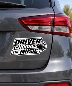 “Driver Chooses The Music” Car Sticker – 5.9 Inch Waterproof Vinyl Decal 2pcs - Image 3