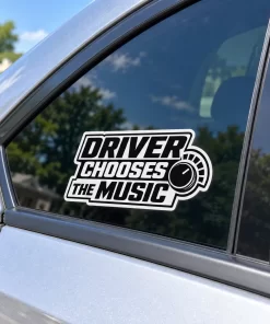 “Driver Chooses The Music” Car Sticker – 5.9 Inch Waterproof Vinyl Decal 2pcs - Image 4