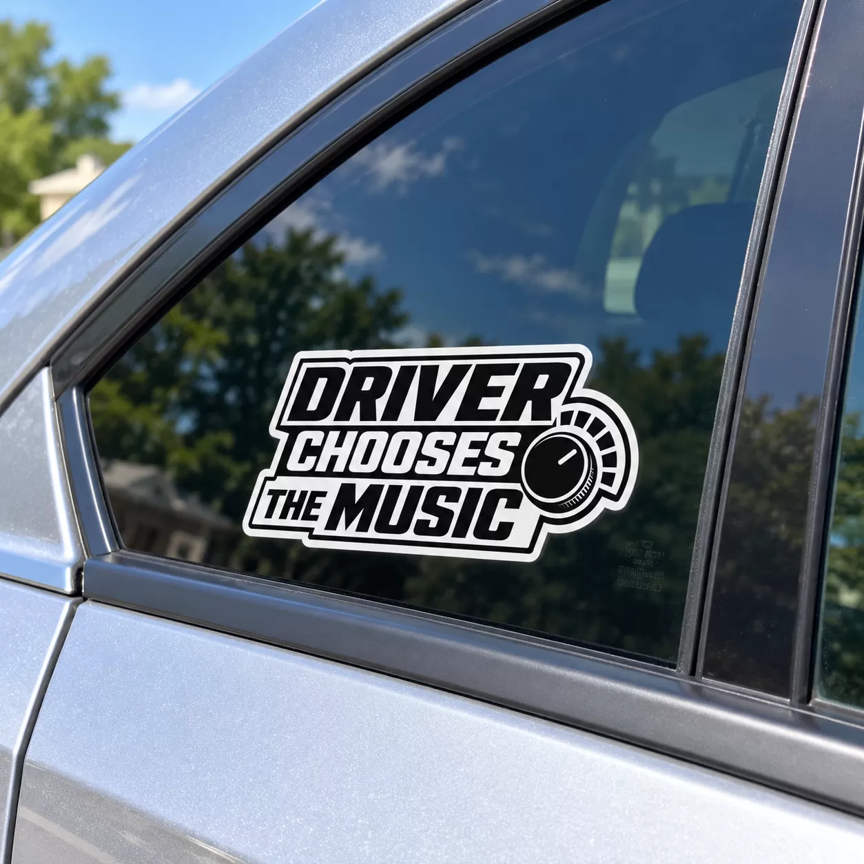 “Driver Chooses The Music” Car Sticker – 5.9 Inch Waterproof Vinyl Decal 2pcs - Image 4