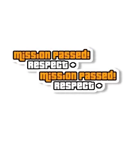 “Mission Passed Respect +” Car Sticker – 5.9 Inch Waterproof Vinyl Decal 2pcs