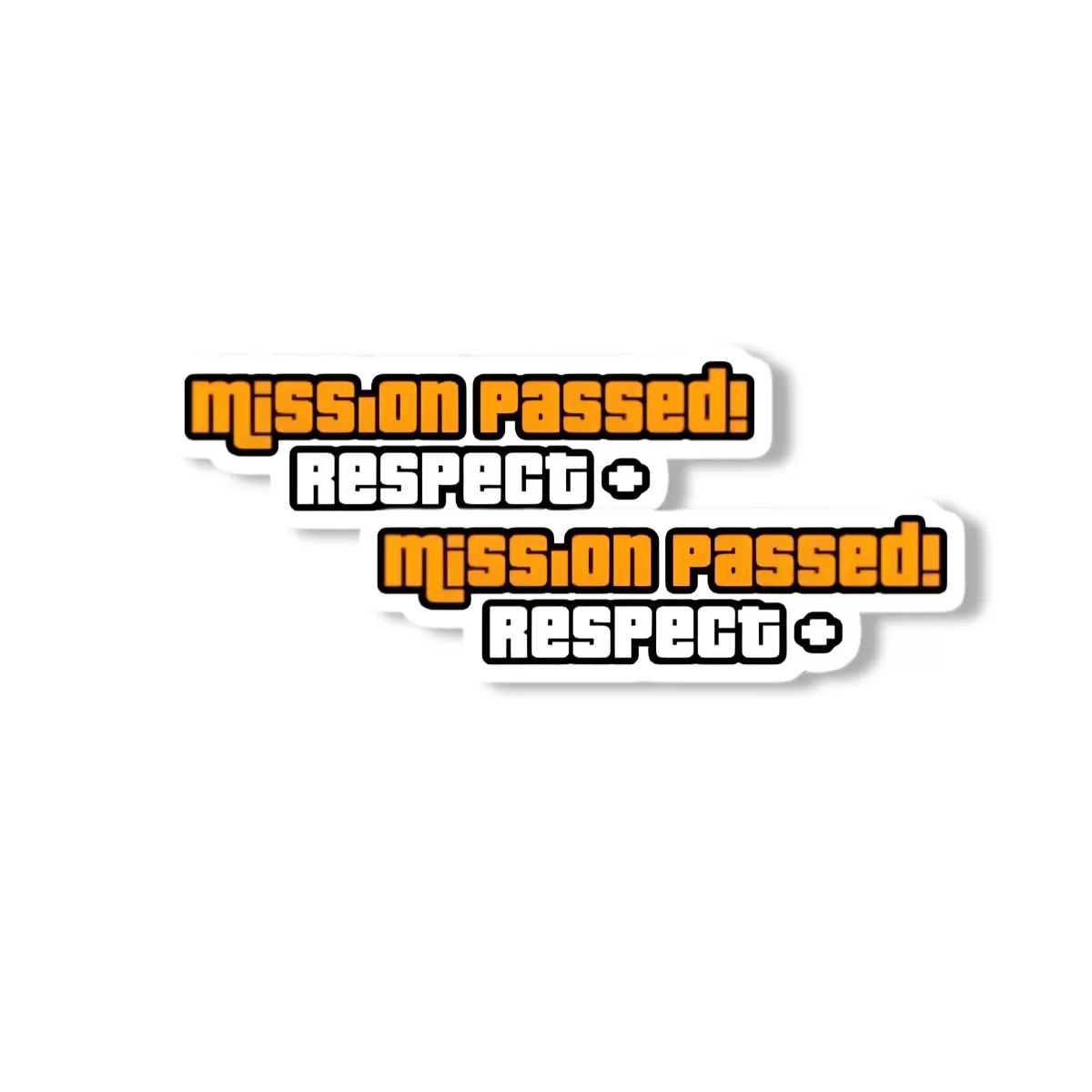 “Mission Passed Respect +” Car Sticker – 5.9 Inch Waterproof Vinyl Decal 2pcs