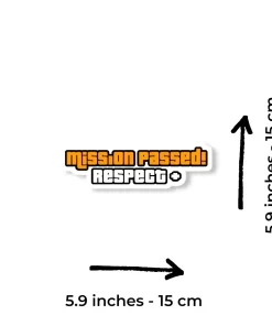 Alternative view of “Mission Passed Respect +” Car Sticker – 5.9 Inch Waterproof Vinyl Decal 2pcs