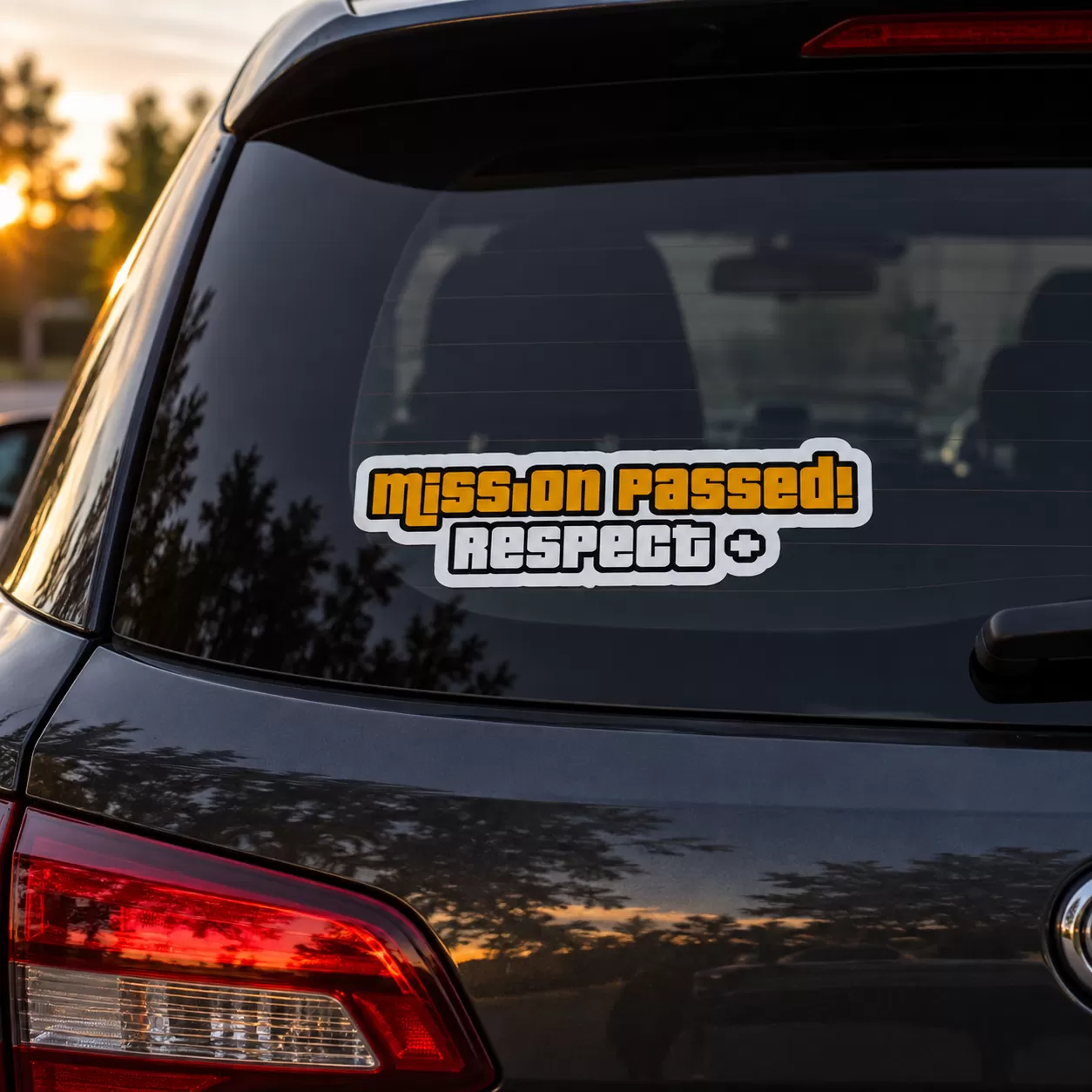 “Mission Passed Respect +” Car Sticker – 5.9 Inch Waterproof Vinyl Decal 2pcs - Image 4