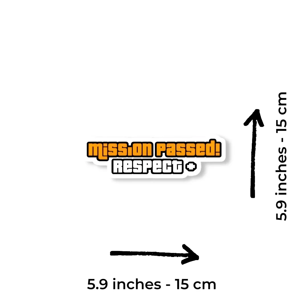 “Mission Passed Respect +” Car Sticker – 5.9 Inch Waterproof Vinyl Decal 2pcs - Image 2