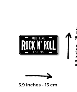 Alternative view of “Old Time Rock N’ Roll” Vinyl Sticker – 5.9 Inch Retro Car Decal 2pcs