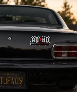 “ADHD – Highway to Hey Look a Squirrel!” Car Sticker – 5.9 Inch Waterproof Vinyl Decal 2pcs - Image 3